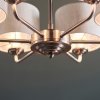 Lampa wisząca abażurowa sześciopłomienna lniana okrągła chromowana minimalistyczna klasyczna HIGHCLERE 99151 ENDON 